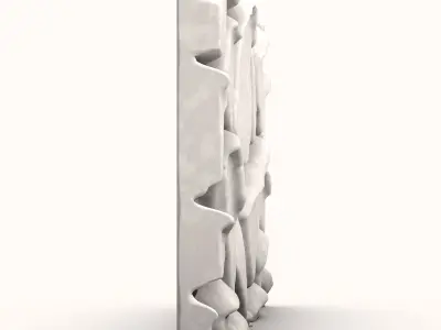 Random Stone Wall Construction Mesh 3D model