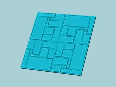 Wall Panel A08 Asymmetric - Interior Design Decoration 3D print model