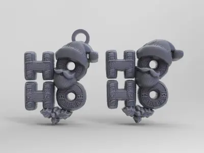 marrychristmas hohoho 3dmodel 3D print model