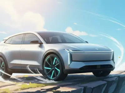 Sci-Fi Futuristic Electric SUV Concept Stylized 3D Vehicle Low-poly 3D model