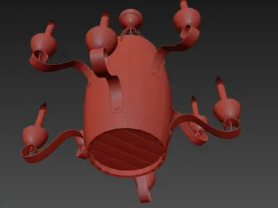 Barrel Lamp 2 3D model 3D model