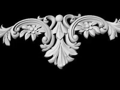 Central decor ornament for furniture 3D model 336