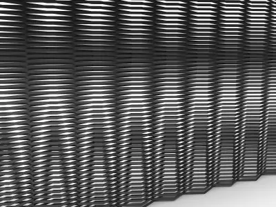 3D modern architectural separation model Low-poly 3D model