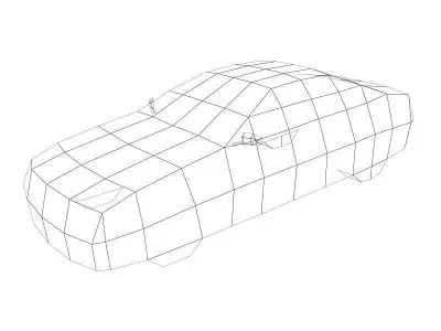 Mercedes CL 600 Low-poly 3D model