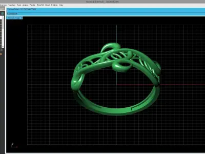 Women Ring Fancy Ring Plain light weight STL 3DM Printable 3D print model 6