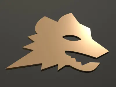 AS Roma - wolf logo Free 3D print model