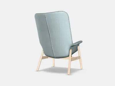 VEDBO High back armchair 1 Low-poly 3D model