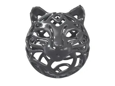Abstract Cat Head Shape Decoration v1 001 Low-poly 3D model