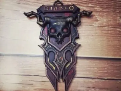 Diablo banner crest 3d printing stl Free 3D print model