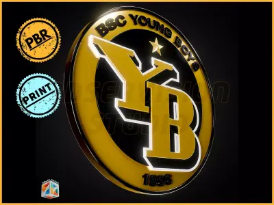 BSC Young Boys Bern logo - Cinematic - 3D print 3D model