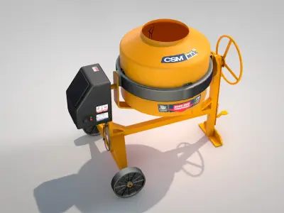 Concrete Mixer 400 Liters 3D model
