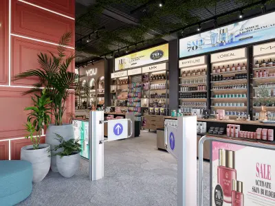 Cosmetic Store Scene Blender - Fbx - Obj 3D model