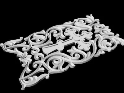 Central decor ornament for furniture 3D model 277
