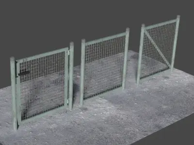 Fences Pack Low-poly 3D model