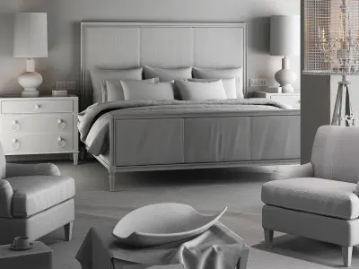 Modern Bedroom 3D model 9