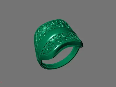 Women Ring Plain Ring Ready STL 3DM Models Womens Rings 3D print model 22