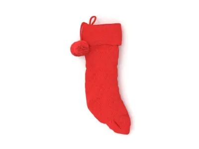 Stocking Holiday Time Red PBR Low-poly 3D model