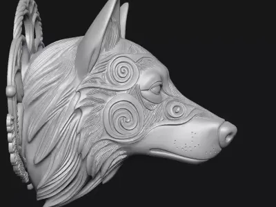 wolf sculpture 3D print model order