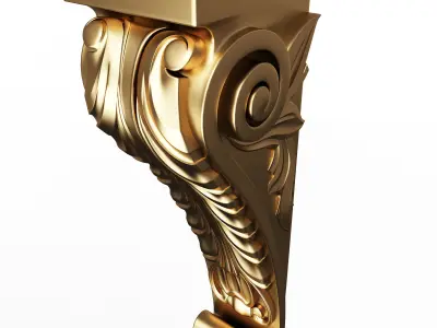Corbel Carved 08 Low-poly 3D model