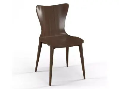 Brera Nero Noce Bentwood Dining Chair 3D model
