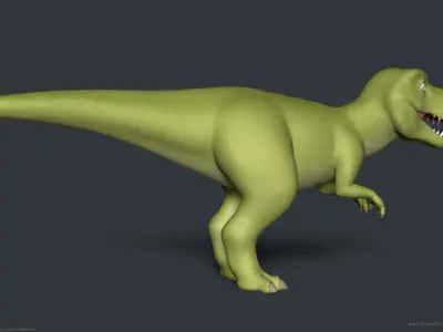 Stylized Cartoon Tyrannosaurus T-Rex Dinosaur 3D model