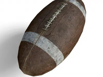 Rugby Low Poly PBR Model american football 3D model
