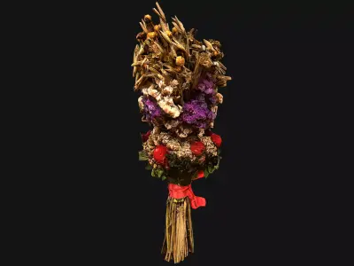 Flowers with Herbs Didukh Ukrainian Souvenir Low-poly 3D model