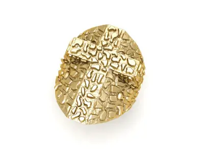 Gents Diamond  Nugget Ring 14 3D print model