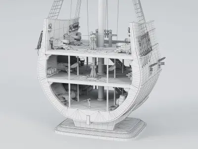 San Giovanni Battista ship cut 3D model