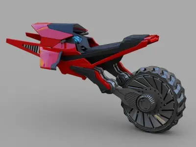 Sci-fi motorbike  3D model