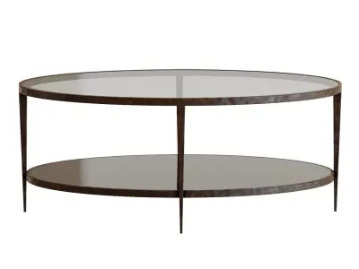 Crate and Barrel Clairemont Oval Coffee Table 3D model