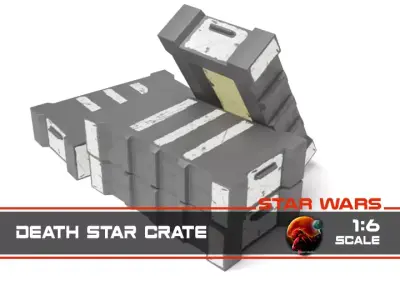 Death Star crate 1-6 scale Hottoys  Free 3D print model