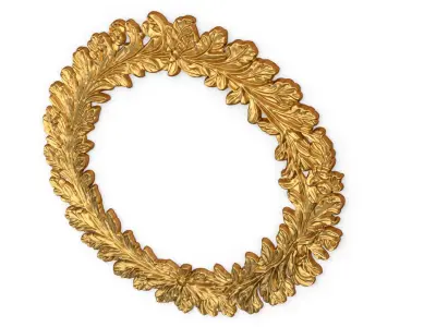 Classic decor Wreath Ornate  ornament carved 51 3D model