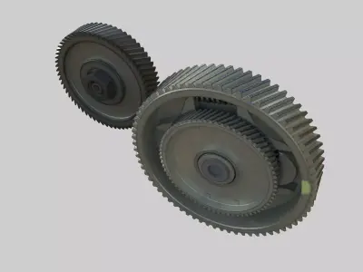 Engine Gear Assembly Low-poly 3D model