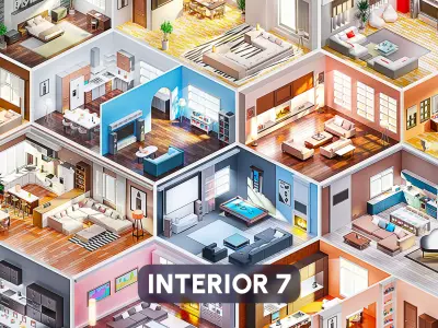 Interior 7 Low-poly 3D model