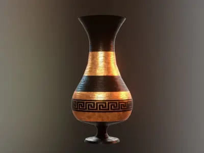 ancient greek pot 6 Low-poly 3D model