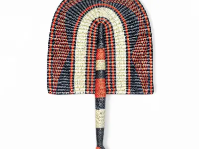 African Handwoven Fan 21 3D model