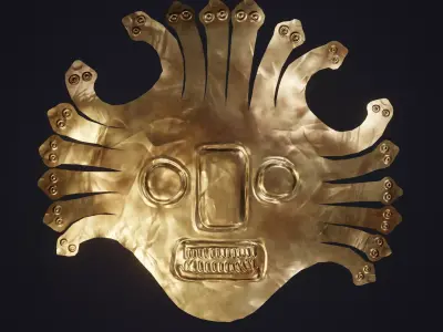 Gold Ornament 1 -  Nazca Culture Peru Free 3D model