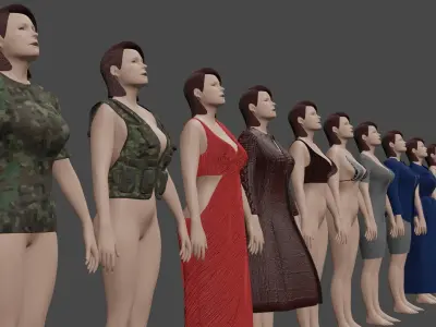 Cloths pack 3d model Free low-poly 3D model