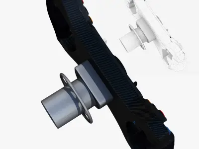 FW38 Steering Wheel Low-poly 3D model