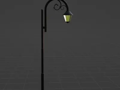 Tall Street Lamp Free low-poly 3D model