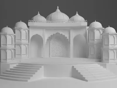 Indian Wedding Stage 3D model
