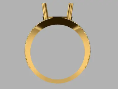 Men ring with oval cabochon gem Free 3D print model