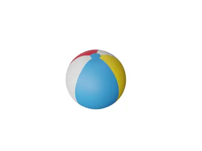 Beach Ball  Low-poly 3D model