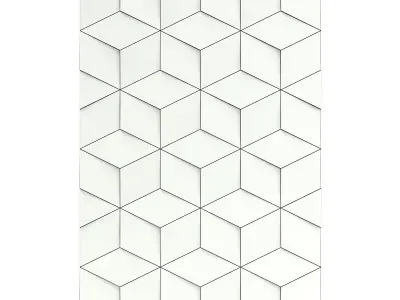 Wooden Decorative Wall Panel 3D model