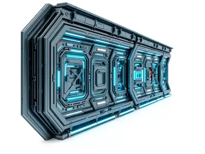 Futuristic Wall Panel model pack Low-poly 3D model