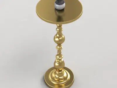 Brompton Brass Martini Table 3D model