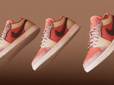 AirJordan 1 Retro Canyon Rust Low-poly 3D model