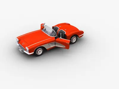 Car With interior 44 Low-poly 3D model