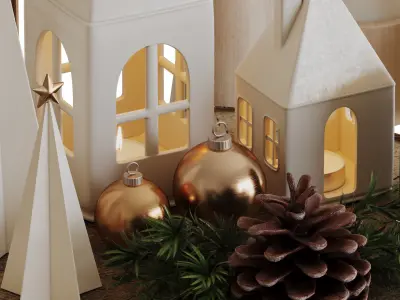 Decorative Set-07-Christmas Decor 3D model